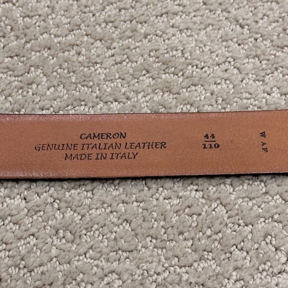 Trafalgar Cameron Leather Dress Belt Mahogany Brown Burnished Size 44 #1101TFR8 - Picture 7 of 15